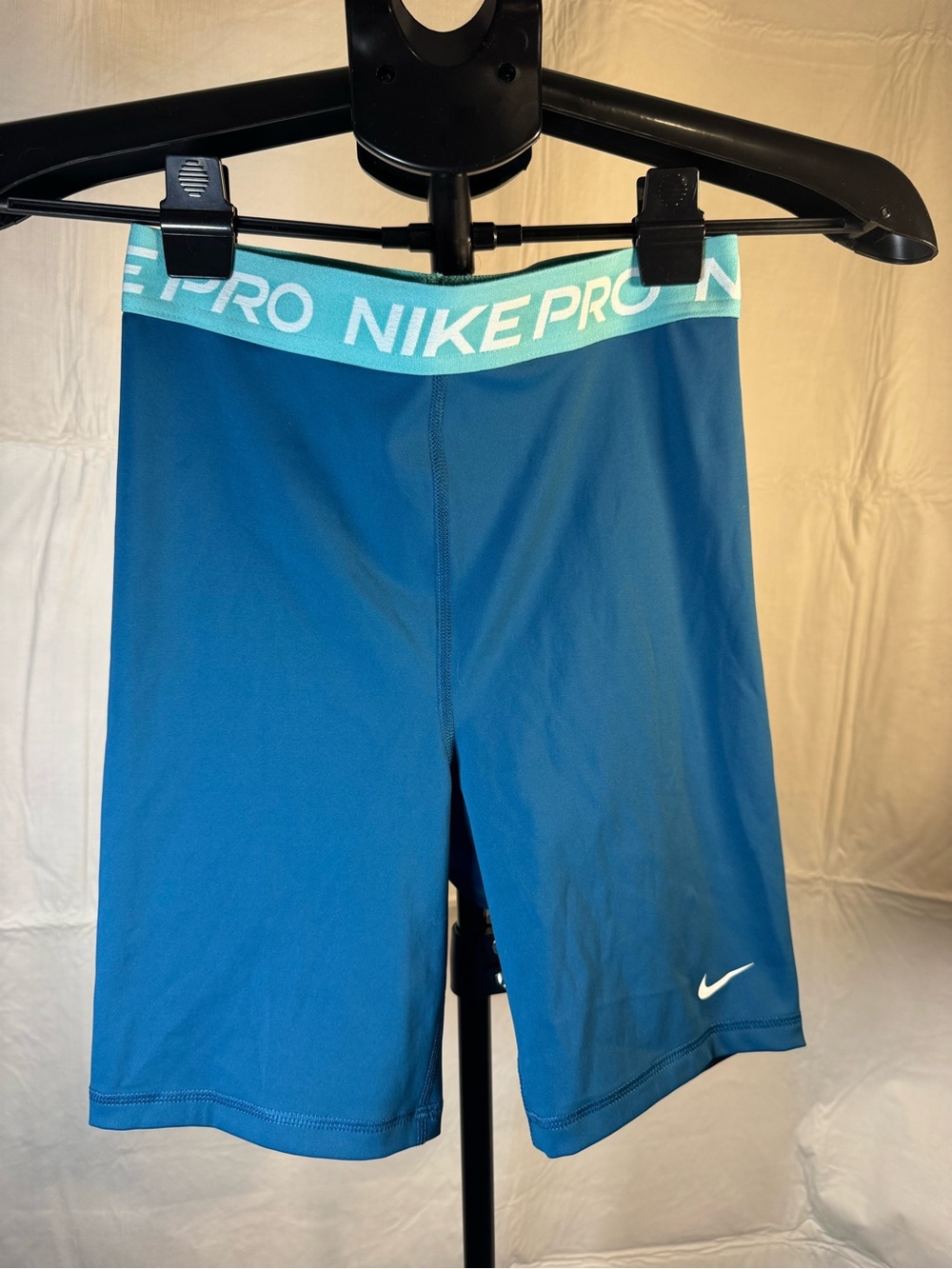 Nike Pro Teal Blue Athletic Compression Shorts